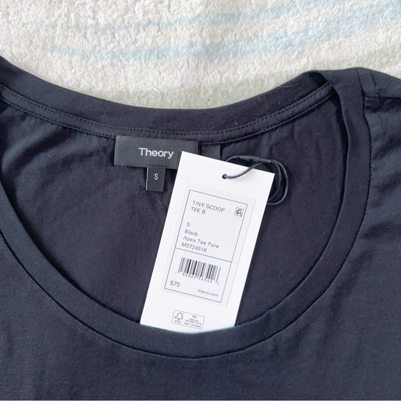 Theory tiny scoop tee black M0724516 - Picture 2 of 3